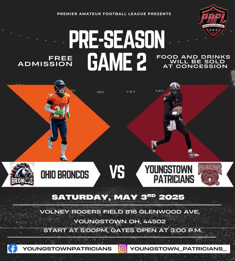 Pre Season Game 2 Youngstown Patricians vs Ohio Broncos
